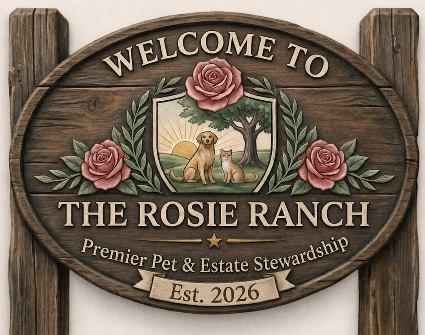 Welcome to The Rosie Ranch Sign